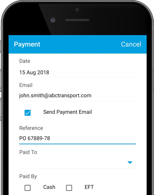 Take Payment & Send Receipts from Formitize App