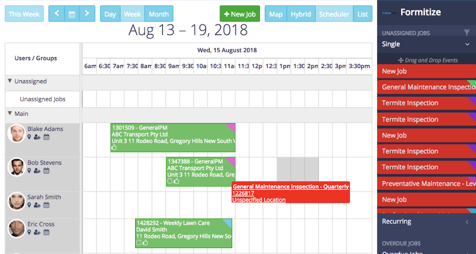 Fomitize Job scheduling and management screenshot