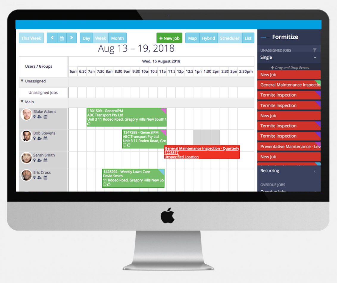 Formitize Job scheduler