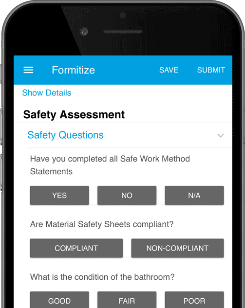 safety assessment checkilist in Formitize animated